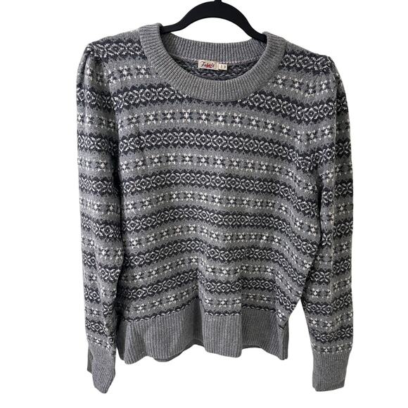 Faherty Highland Fair Isle Sweater Women's Gray Multi, size XL - Picture 2 of 7